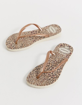 Havaianas Slim Leopard - Ženske Japanke | 71823MCKS